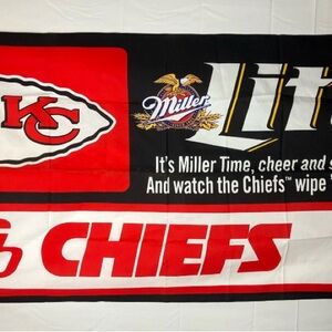 Rare Kansas City Chiefs x Miller Lite NFL Flag